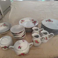 سرویس چینی گل سرخی اصل ژاپن