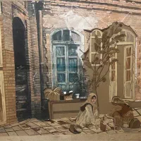 تابلو معرق نیمه کار ابعاد ۱۶۰در ۱۸۰