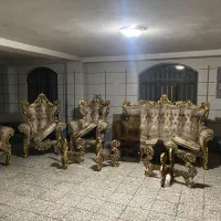 مبل ۹ نفره با میز عسلی چوب راش