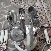 ابزار آشپزی ۹عدد و کفگیر و ملاقه۶عدد یونیک