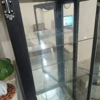 بوفه چوبی شیشه ای