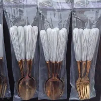 قاشق چنگال ست کامل دست سرامیکی