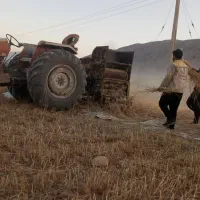 خرمن کوفتن با تراکتور
