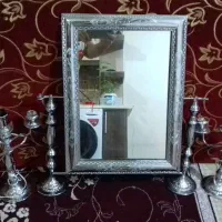 آینه و شمعدون رنگ ثابت جنس عالی
