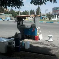 گاری چاهار چرخ خیلی محکم سیب‌زمینی فروشی
