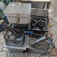 لوازم فست فود و اشپزخانه کباب پز سرخکن  چدنی گریل
