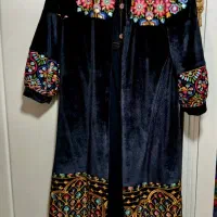 مانتو مخمل سوزن دوزی