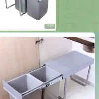 سطل زباله کابینتی ریلی ۱۶ لیتری ۲۵۰۰،۰۰۰تومن مقطوع