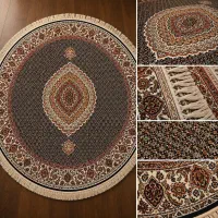 فرش گرد طرح ماهی کد 1.5 1.5