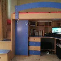 تخت خواب نوجوان یک نفره دو طبقه
