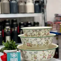 ست لگن و سینی لعابی