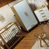 سرویس تخت خواب کودک نوزاد سیسمونی کمد دراور