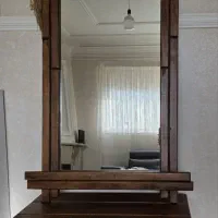 آینه قدی چوبی با کنسول زیر