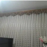 پرده 12 متری حریر همراه با زیر پرده