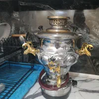 سماور گازی کارکرده سالم اکبر برادران 6 لیتری.