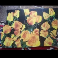 تابلو گل طراحی رو چوب قیمت دوتا گل زده شده