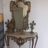 آینه کنسول شمعدان وساعت