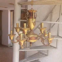 لوستر برنز ۵ شاخه در حد نو