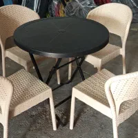 صندلی حصیری پلاستیکی باغی بدون دسته