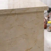 دو عدد سنگ اوپن مرمری کرم روشن