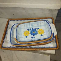 ۳عدد دیس مرغ خوری گل پنبه عتیقه قدیمی