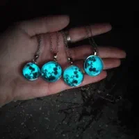 گردنبند ماه شب تاب در چندسایز