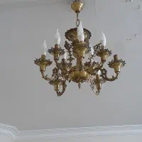 لوستر برنز ۵شاخه ۱۰شعله