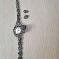 انگشتر و ساعت نقره نو