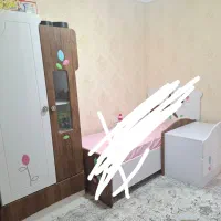 کمد ویترین دار و دراور ۲ کشو ام‌دی‌اف سالم و درجه۱