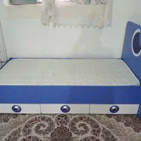 سرویس خواب کودک ونوجوان،میزتحریر،شلف روی دیوار،تشک