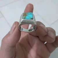 انگشترفیروزه نیشابوراصل نقره بشرط