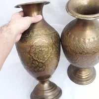 گلدان برنجی قلم عتیقه آنتیک