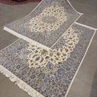 فرش دستباف جف کاشان ۳ متری  واقعا درحد نو