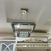 لوستر دو طبقه مربع|لوستر و چراغ آویز|مشهد, هنرستان|دیوار
