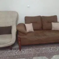 مبل هفت نفره،دو عسلی و میز با چوب راش