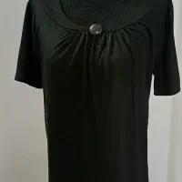 تیشرت تک دکمه مشکی