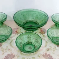 ست طالبی خوری قدیمی و آنتیک طرح ترمه