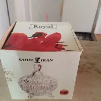 ظرف شیشه ای جا میوه و شکلات و شیرینی