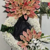تاج گل و پایه گل مراسم ختم و روی ماشین (فوری)
