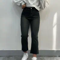 شلوار جین استریت فیت کشی سرمه ای سایز 32 نو نو