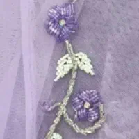ملیله دوزی روی روسری عروس.روی کلاه