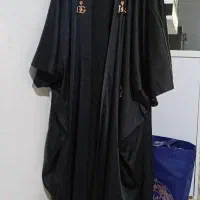 مانتو عبایی مجلسی جنس ساتن