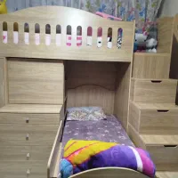 تخت خواب دونفره دو طبقه تمام ام دی اف
