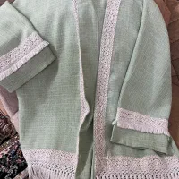 مانتو فیروزه ای سایز ۵۰