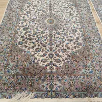 فرش دستبافت کاشان ۶متری جفت گل ابریشم