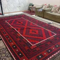 گلیم دستباف قشقایی 12 متری رنگ طبیعی