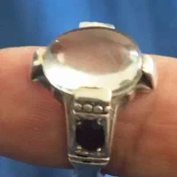 انگشتر مردانه نقره درّ نجف رکاب دست ساز