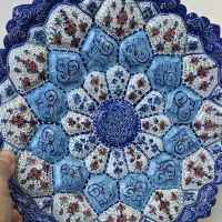 بشقاب مینا کاری روی مس ۳۰سانتی