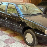 پژو 405glx دوگانه‌ شرکتی مشکی بدنه آیینه