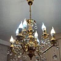 لوستر ۴ شاخه ۸ شعله استیل